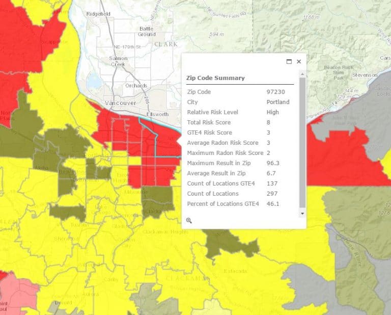 Portland Radon Map 2017 Update Real Estate Agent Pdx